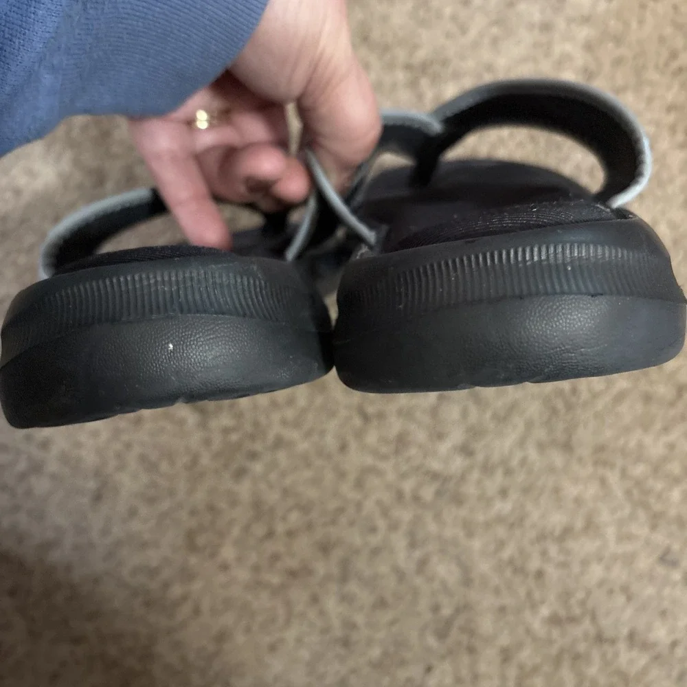 Active Stride Flip Flop Sandals Cushioned Black Men's Medium 8 9 Comfort